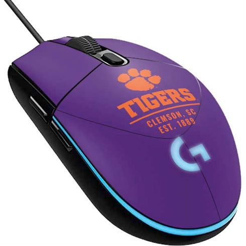Clemson University Tigers Est 1889 G203 Prodigy RGB Wired Gaming Mouse Skin